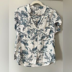 Piyama Maggie Pajama Set - Summer Toile - Aegean Blue